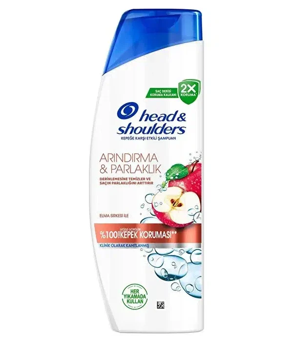 شامپو هد اند شولدرز head and shoulders مدل Arindirma and parlaklik حاوی عصاره سیب حجم 330 میل