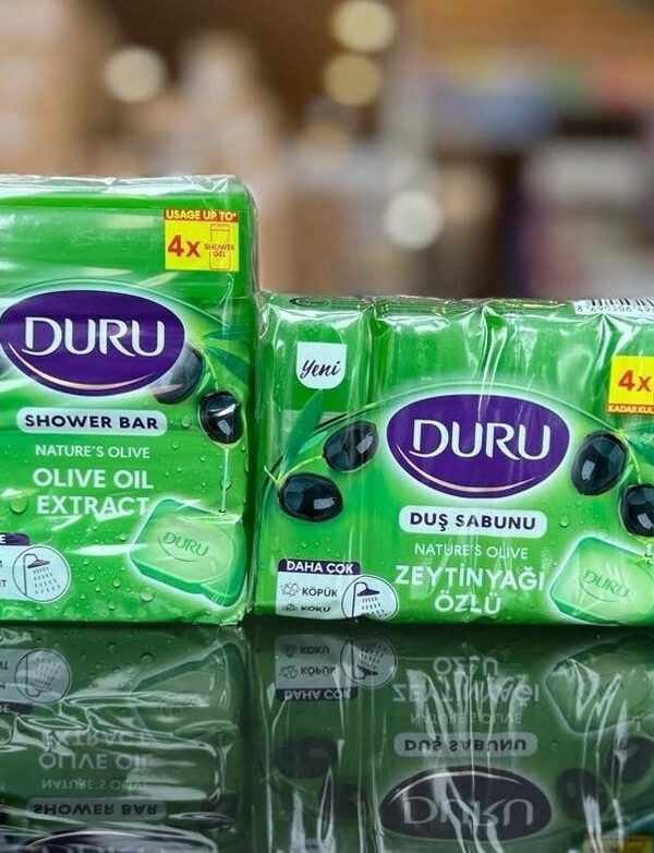 صابون بدن دوروDURU مدل زیتون بسته 4 عددی اصل ترکیه 600گرم